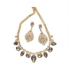 "Diamond" necklace and earrings